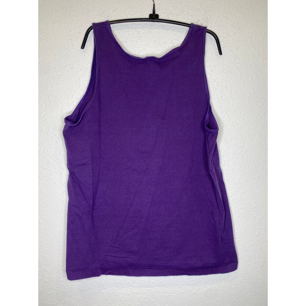 Vintage 1980’s Jazzercise Purple Tank Top Sz XL Women’s Graphic Print Hipster - Picture 4 of 10